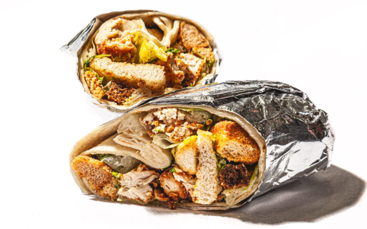 Woodie's Wings Caesar Wrap with chicken