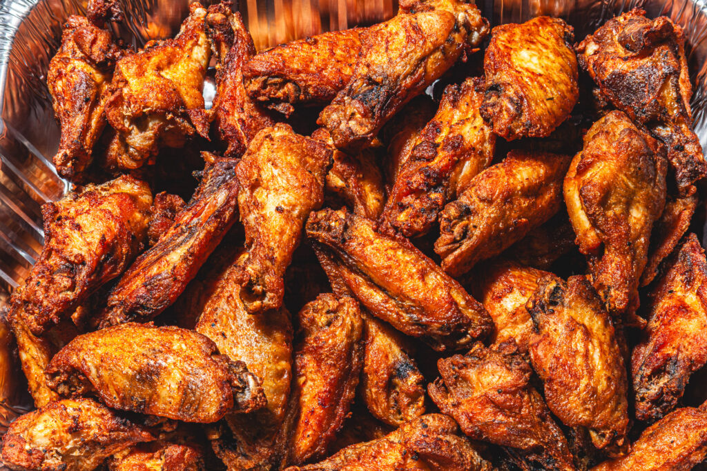 Woodie's Wings in a catering tray